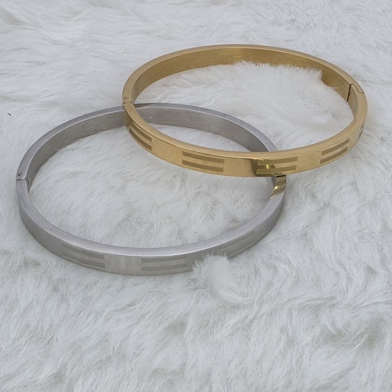 Bracelete Legacy Feminino Aço Inox 316L Dourado ou Prata Elegante Minimalista