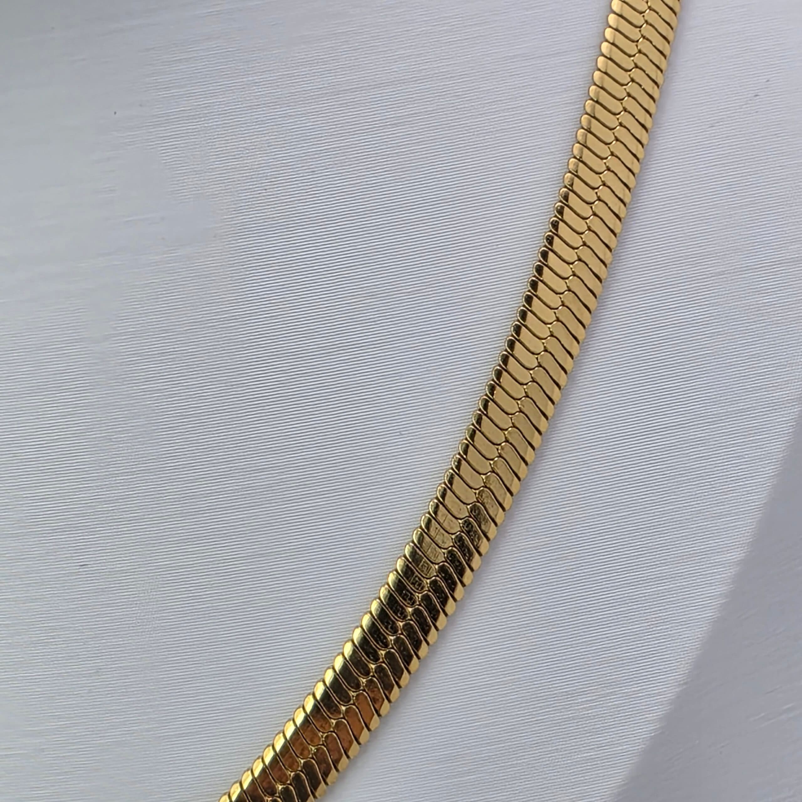 Colar Malha Snake Dourado 45 cm em Aço Inoxidável 316L