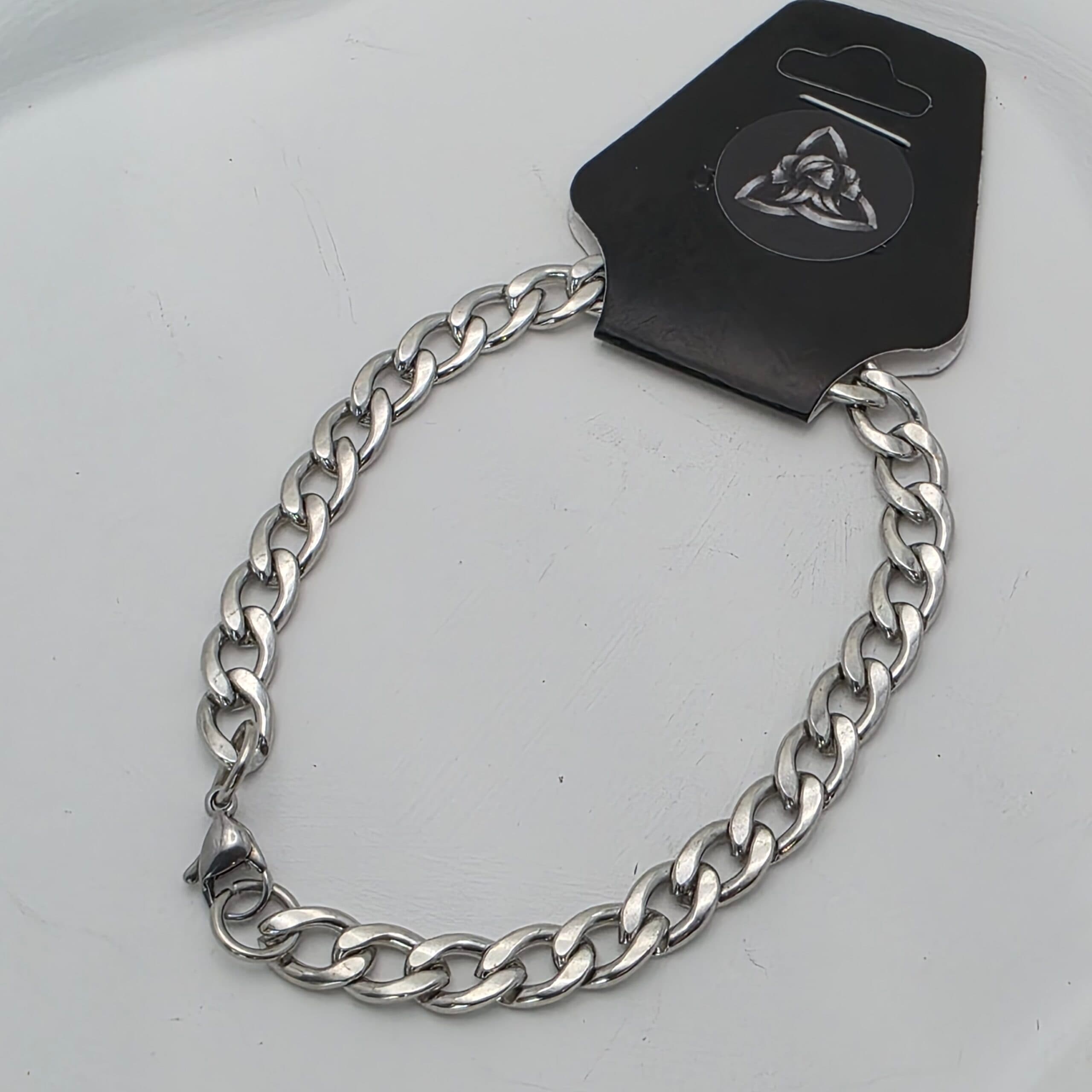 PULSEIRA GRUMET EM AÇO INOXIDAVEL 316L  - PRATA - 1.8mm, 20 cm