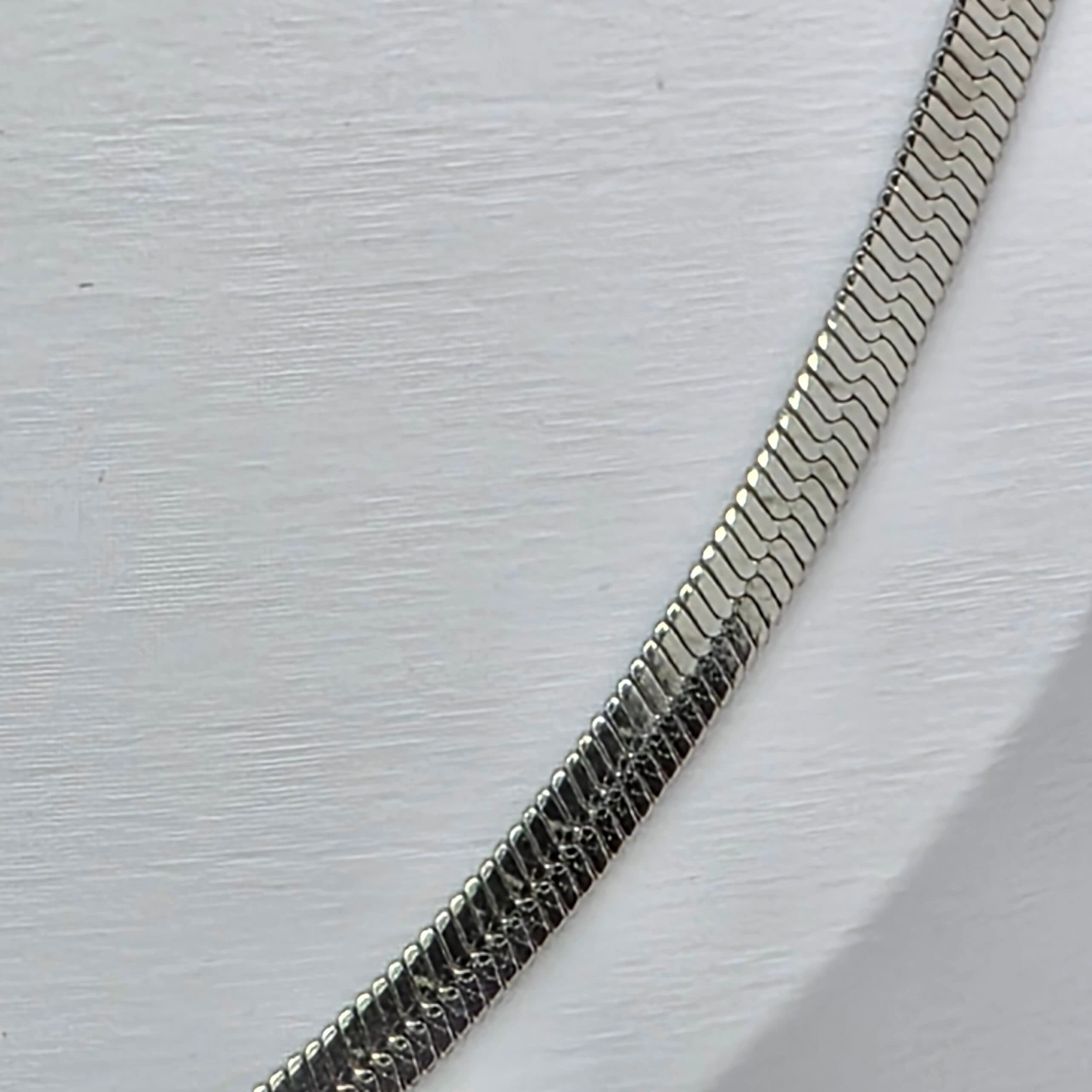 Colar Malha Snake Prata 45 cm em Aço Inoxidável 316L
