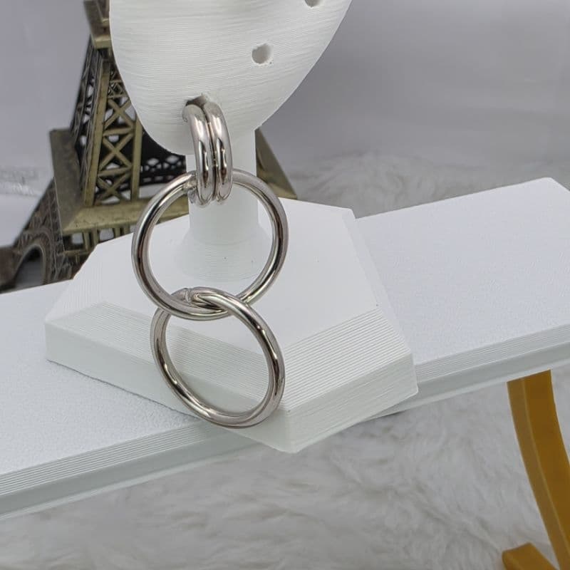 Argola Legame Prata | Aço Inox 316L | Elos Entrelaçados Feminina Antialérgica