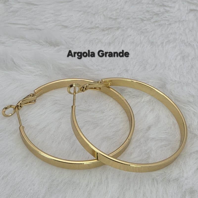 Argola Milano em Aço Inox 316L com Banho PVD Dourado