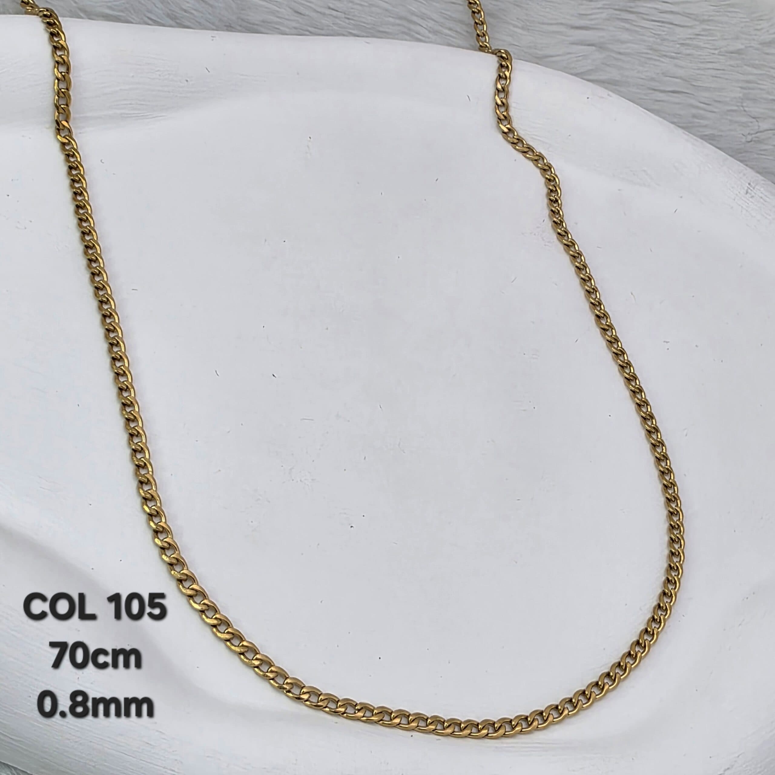 Corrente Grumete 0,8 mm 70 cm em Aço Inoxidável 316L