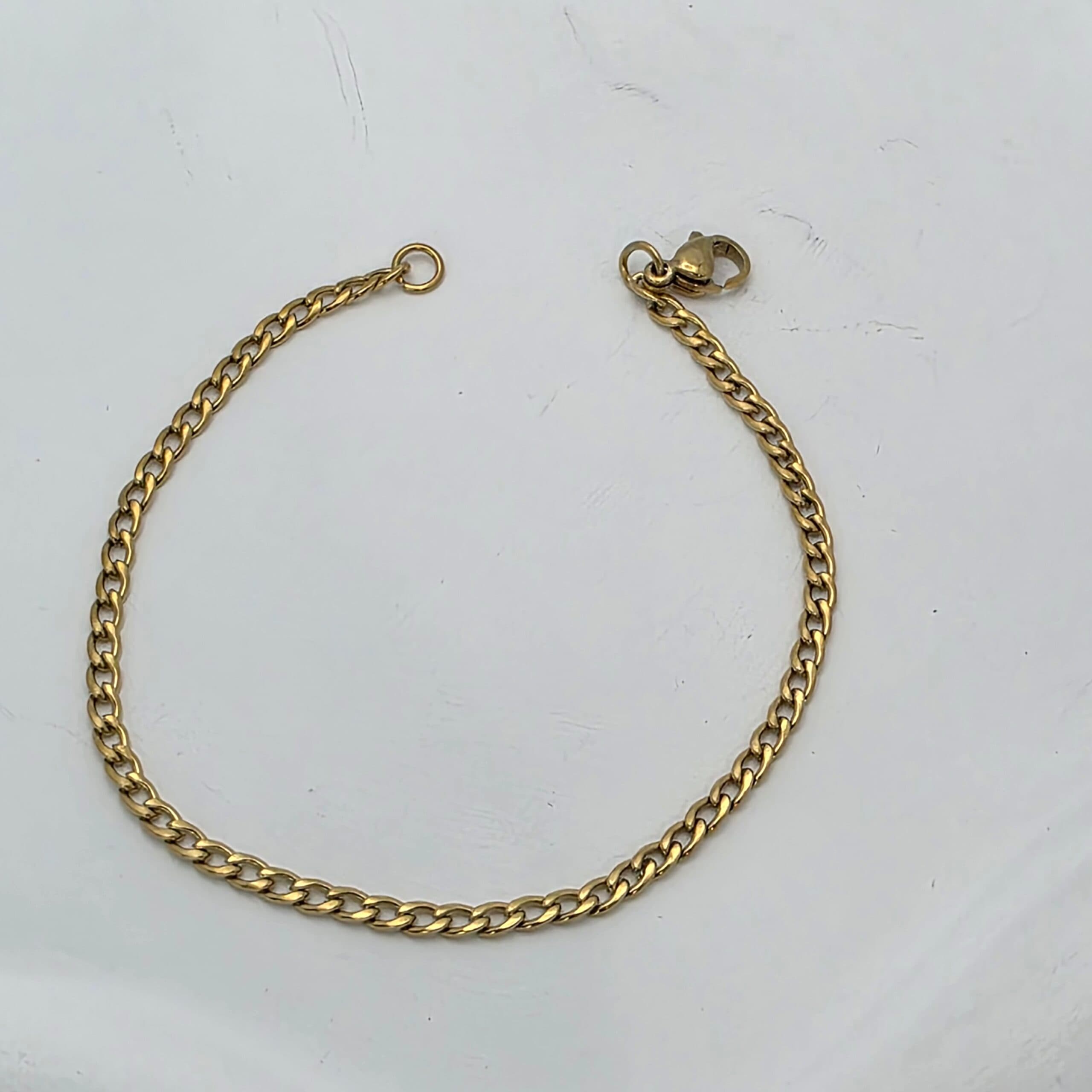 Pulseira Grumet - Dourada - 0,8mm | Aço Inoxidável 316L- 20cm