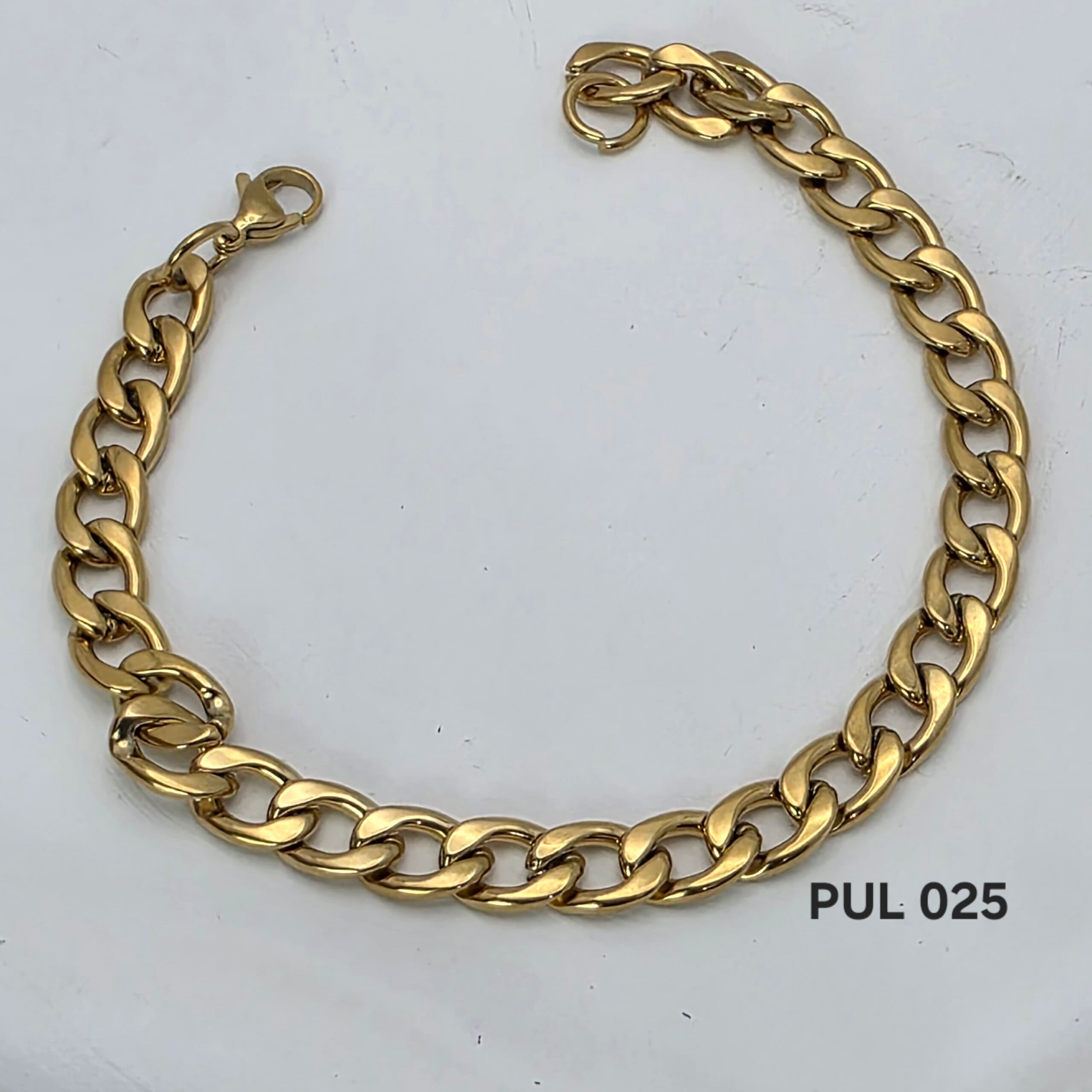 Pulseira Grumet 1.8 mm Dourada em Aço Inoxidável 316L - 22cm
