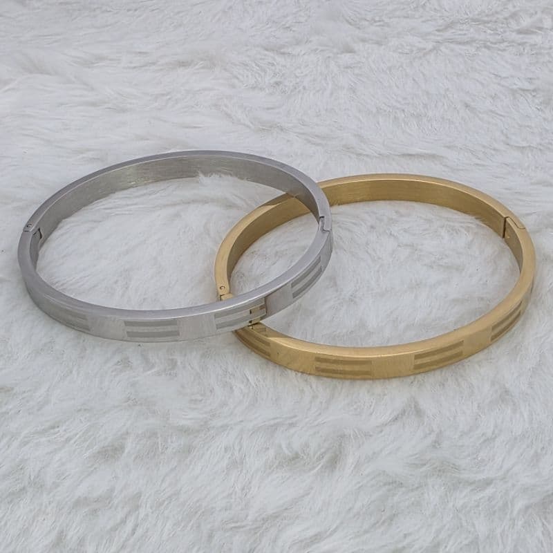 Bracelete Legacy Feminino Aço Inox 316L Dourado ou Prata Elegante Minimalista