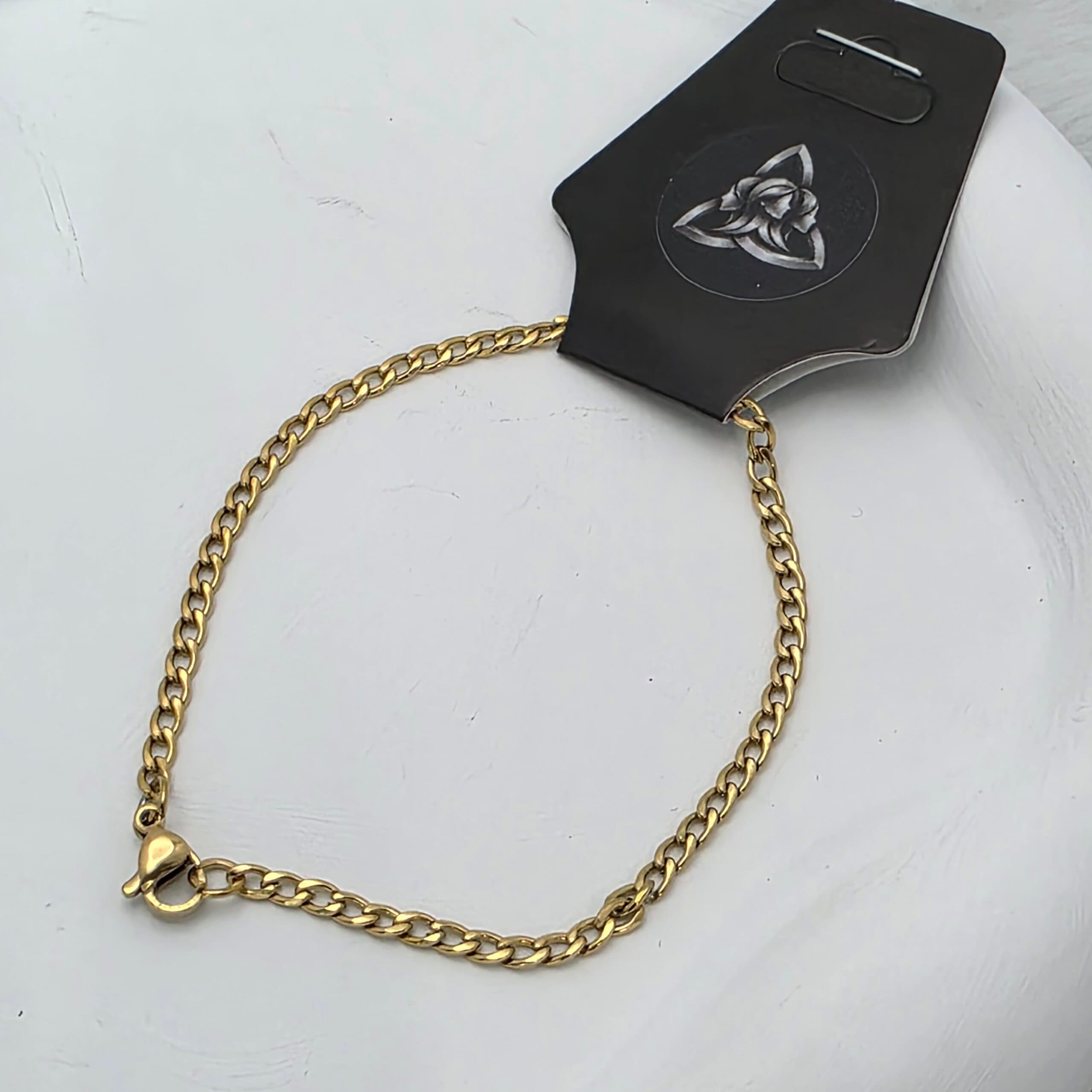Pulseira Grumet - Dourada - 0,8mm | Aço Inoxidável 316L- 20cm