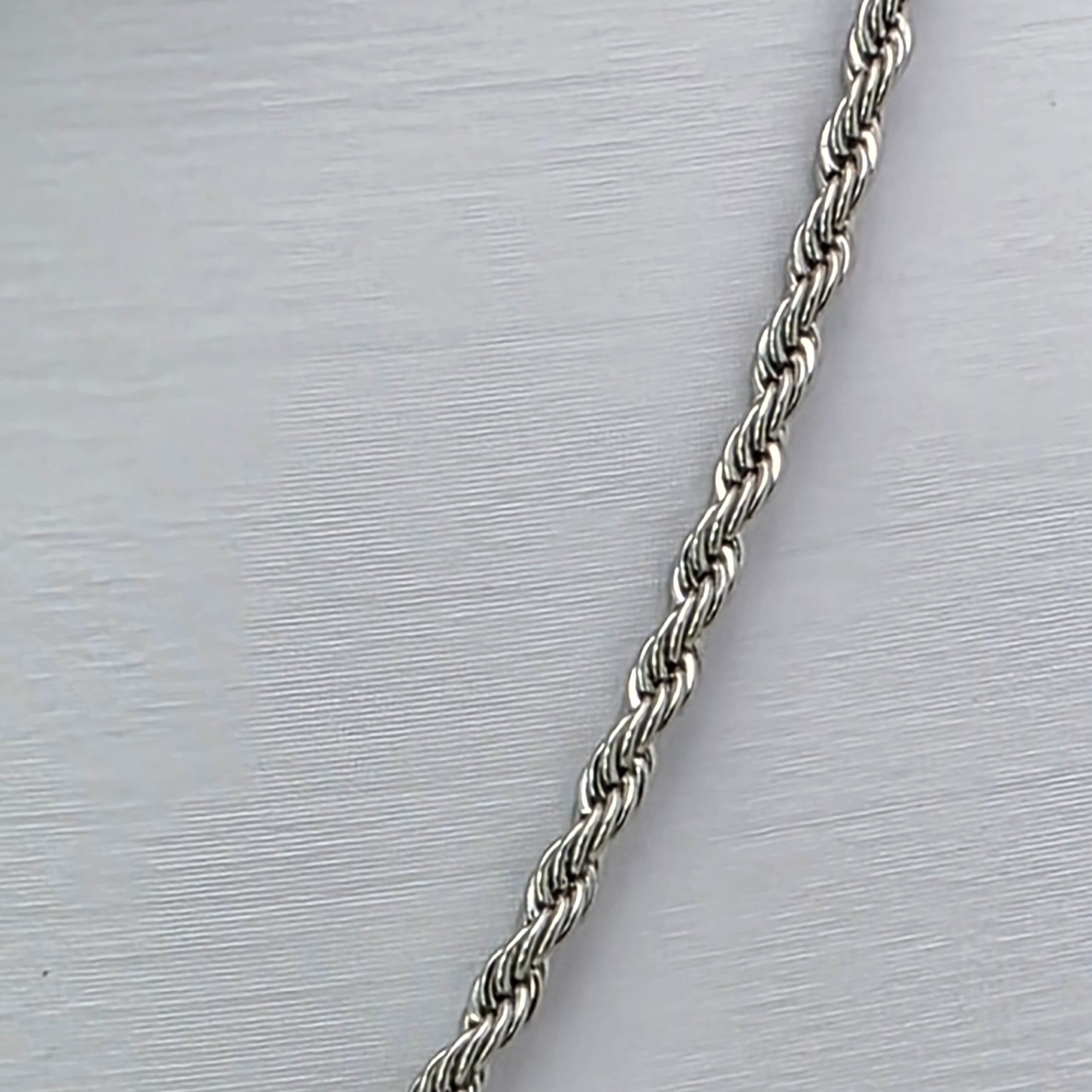 Corrente Baiana (Corda) -  1,2mm - 45 cm | Aço Inoxidável 316L - Prata