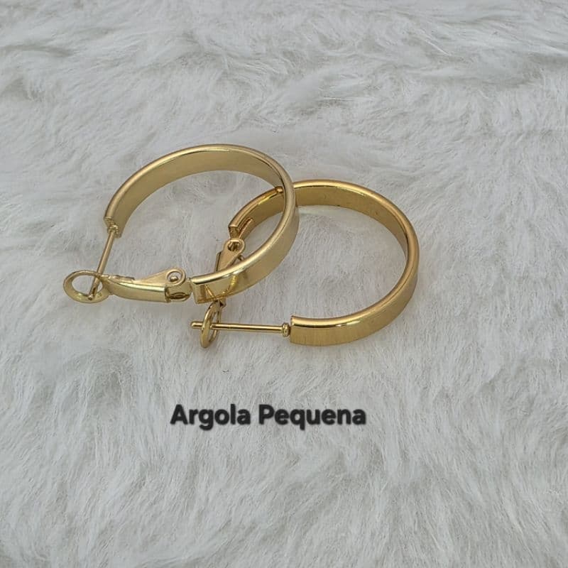Argola Milano em Aço Inox 316L com Banho PVD Dourado
