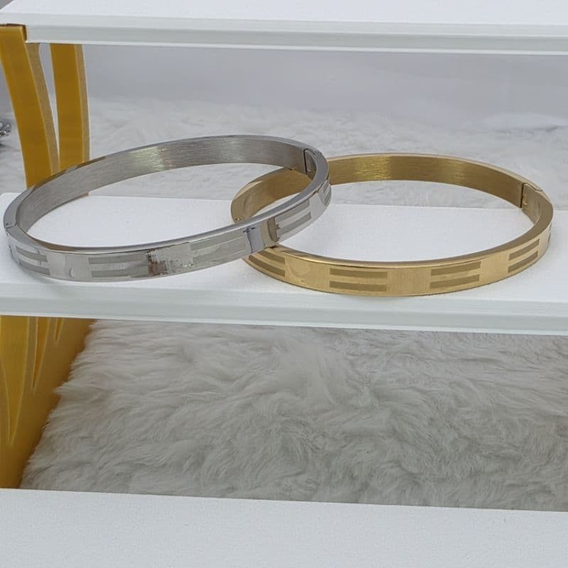 Bracelete Legacy Feminino Aço Inox 316L Dourado ou Prata Elegante Minimalista