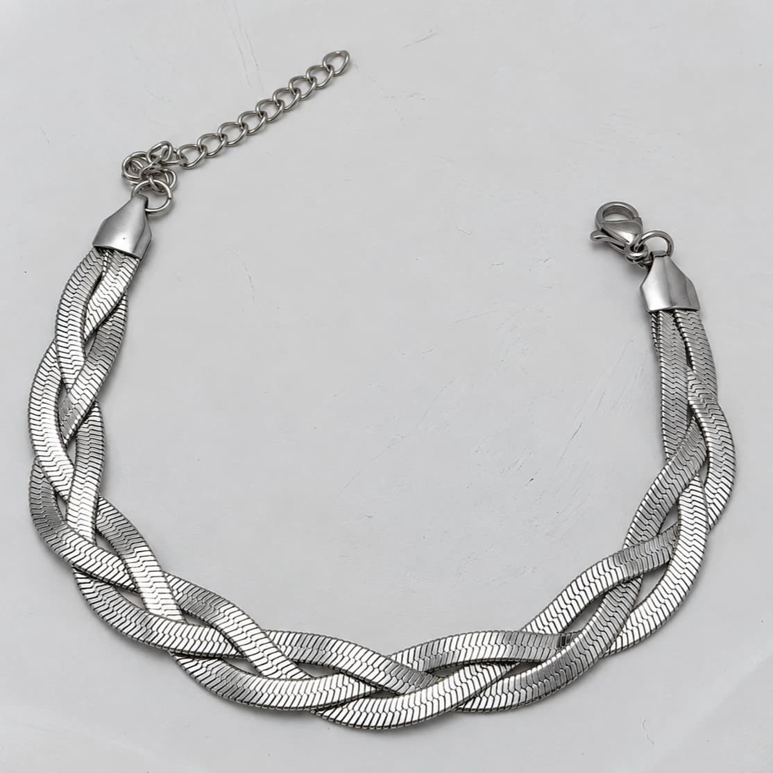 Pulseira Snake Trançada Tripla